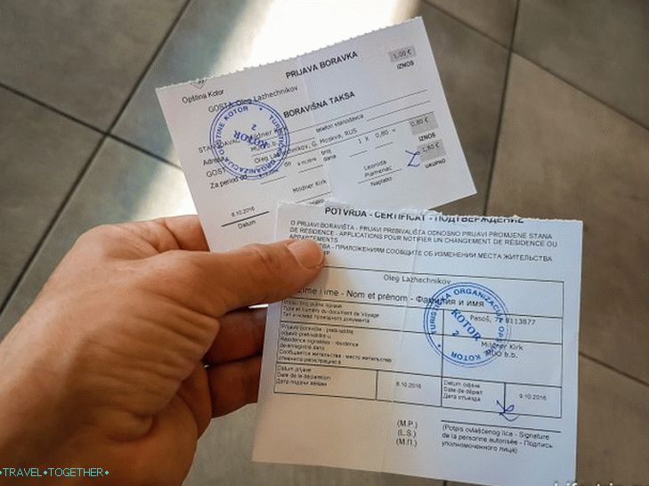 Registracija u Crnoj Gori, račun