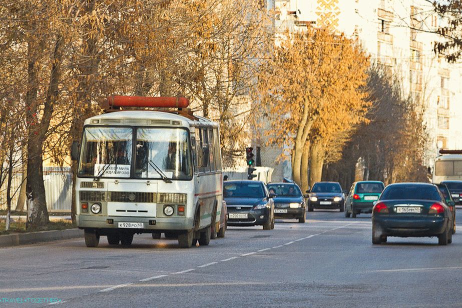 U Kalugi, autobusi voze na plin